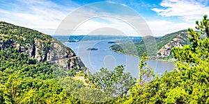 Panoramic view of Hudson river from Storm King state park