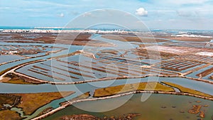 Panoramic view of hydraulic control areas for salt mine containment photo