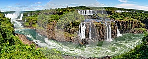 Panoramic view at Iguazu Falls,  Brazil