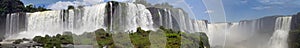 Panoramic view of the Iguazu Falls from the Brazil side