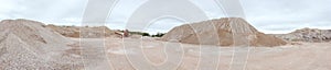 Panoramic view of Industrial sand quarry in Australia