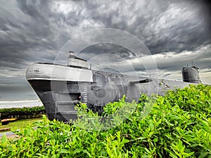 Panoramic view of INS Kursura Submarine Museum at Visakhapatnam,in the state of andrapradesh