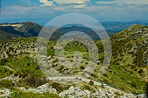 Panoramic view on the island of Lefkas in Greece