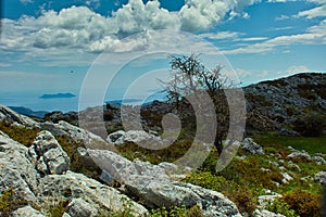 Panoramic view on the island of Lefkas in Greece