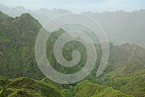 Panoramic view of island of Santo Antao, Cape Verde