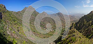 Panoramic view of island of Sao Nicolau, Cape Verde photo