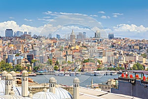 Panoramic view of istanbul skyline in Turkiye