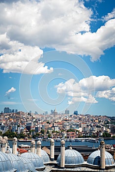Panoramic view of Istanbul from Suleymaniye Mosque, Turkey
