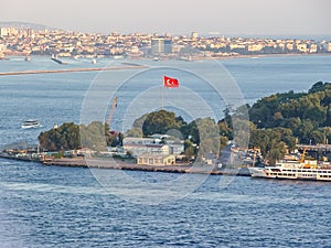 Panoramic view of Istanbul at the sunset