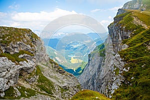 Panoramic view of Itaian Alps from Mangart saddle, Slovenia