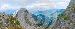 Panoramic view of Itaian Alps from Mangart saddle, Slovenia