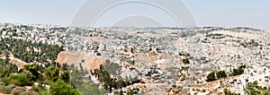 Panoramic view of Jerusalem old and new city
