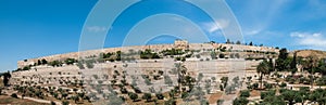 Panoramic view of Jerusalem walls