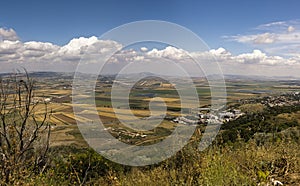 Panoramic view Jezreel valley northwest of Israel