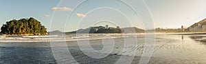 panoramic view of Jose Menino beach in Santos, on the coast of Sao Paulo, Brazil photo