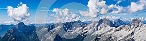 Panoramic view of the Julian Alps