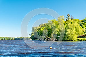 Panoramic view on Juno lake in Mragowo, Poland