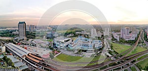 Panoramic view of Jurong East MRT interchange