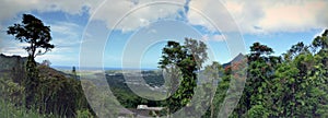 Panoramic view of Kailua and Oahu`s windward side