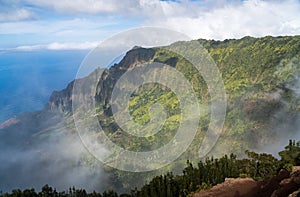 Panoramic view of Kalalau valley Kauai