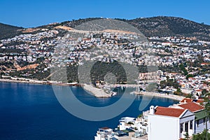 Panoramic view of Kalkan city in Antalya region, Turkey