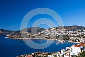 Panoramic view of Kalkan city in Antalya region, Turkey