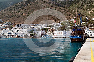 Panoramic view of Kamares port on Sifnos