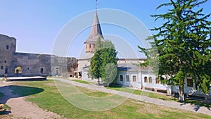 Panoramic view of Kamianets-Podilskyi Castle, Ukraine