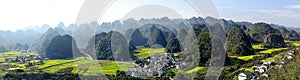 A panoramic view of the karst landscape