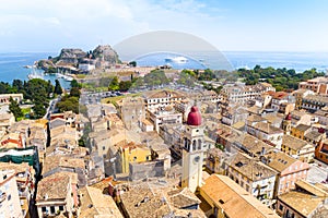 Panoramic view of Kerkyra, capital of Corfu island