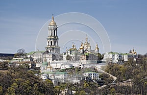 Panoramic view of Kiev Pechersk Lavra Monastery photo