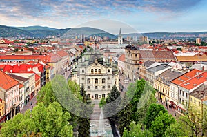 Panoramic view of Kosice, Slovakia