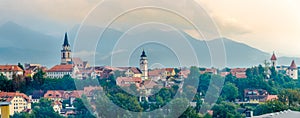 Panoramic view at the Kranj Town in Slovenia