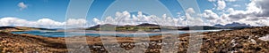 Panoramic view of Kyle of Tongue in Scotland