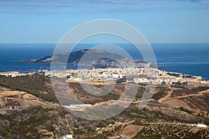 Panoramic view of la Ceuta in North Africa photo