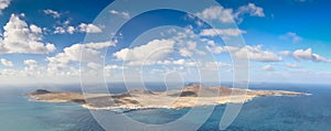 Panoramic view of La Graciosa Island, Canary Islands - Spain