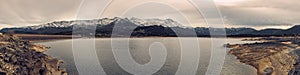 Panoramic view of Lac de Codole in Balagne region of Corsica