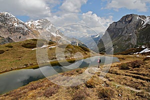 Panoramic view from the Lac du Clou (Clou lake) photo