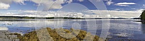 Panoramic view of Ladysmith shoreline in Vancouver Island, Canad