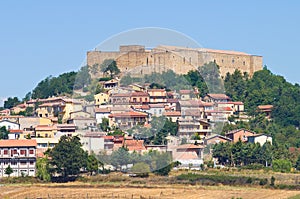 Panoramic view of Lagopesole. Basilicata. Italy.
