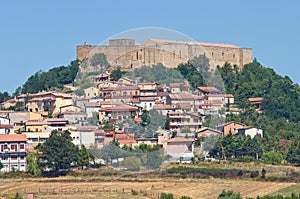 Panoramic view of Lagopesole. Basilicata. Italy.