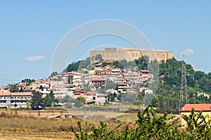 Panoramic view of Lagopesole. Basilicata. Italy.
