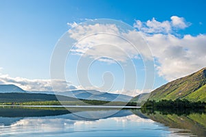 Panoramic view of the lake