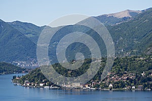 Panoramic view of Lake Como_Cadenabbia and peninsula of Lavedo