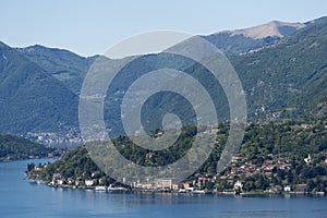 Panoramic view of Lake Como_Cadenabbia and peninsula of Lavedo photo