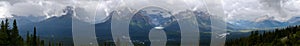 Panoramic view of Lake Louise and Surrounding Mountains