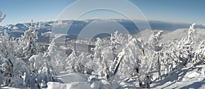 Panoramic view of Lake Tahoe from the mountain top