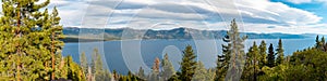 Panoramic view of Lake Tahoe from the Stateline Fire Lookout Trailhead near Crystal Bay