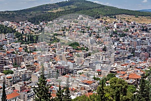 Panoramic view of Lamia City, Greece