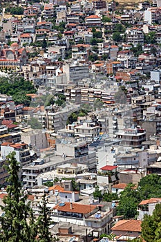 Panoramic view of Lamia City, Greece